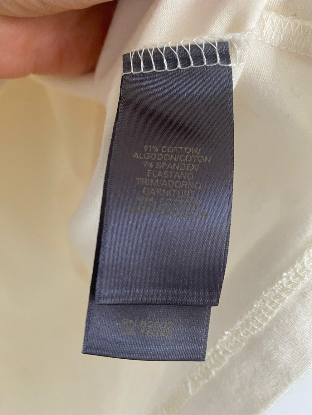 Liz Claiborne Cream Pintuck Henley Long Sleeve Top | M - Picture 6 of 8